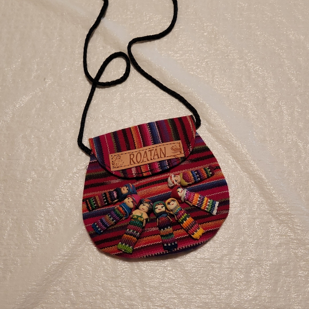 Roatan multi colored doll purse